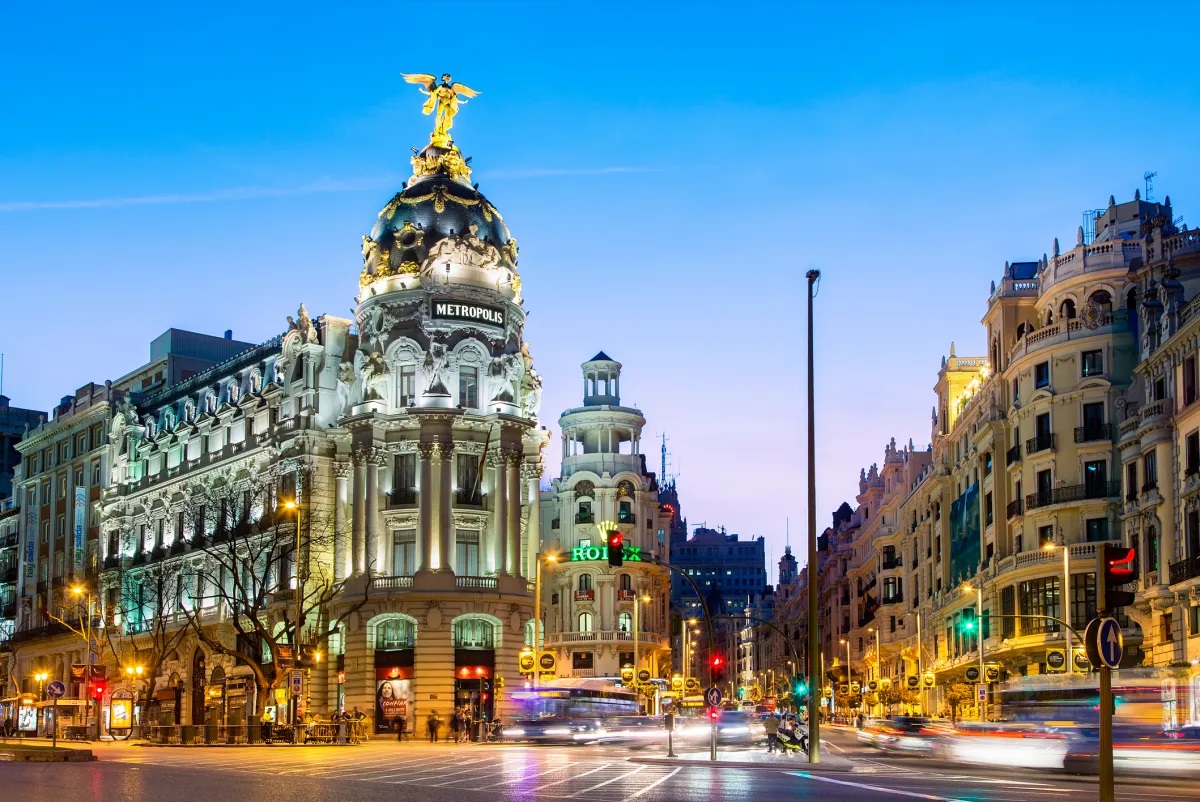 Edificio Metrópolis y Gran Vía en Madrid